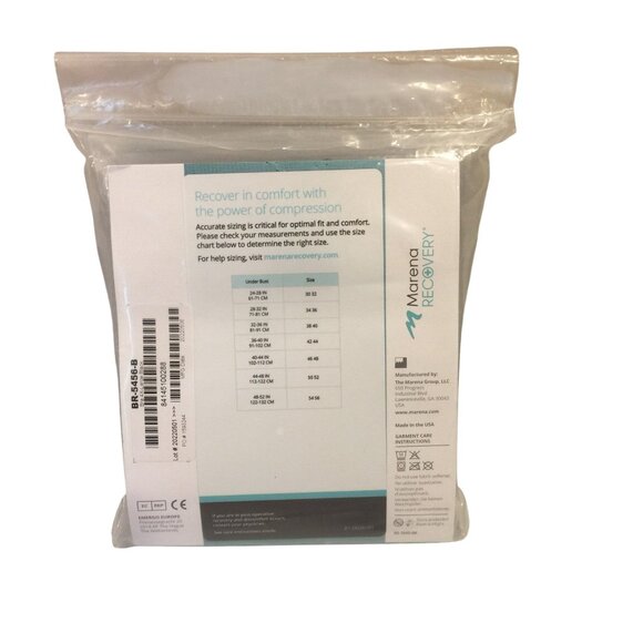 MARENA Recovery Compression Bra Size 4X-Large Black Classic Bra with Full Covera - Picture 3 of 4